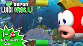 New Super Luigi U  1Secret Cheep Chomp Chase [upl. by Rozalie]