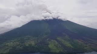 Aerial Footage Captures Eruption of Papua New Guineas Manam Volcano [upl. by Cordeelia152]