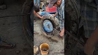 Hawa compressor machine tyre puncture repair assamtyrehouse 🙏👍 [upl. by Nevet]