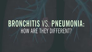 Bronchitis vs Pneumonia How are they Different [upl. by Absa]