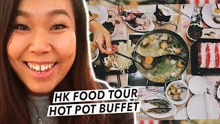 All You Can Eat HOT POT Buffet in Hong Kong  Everything You NEED To Know  Hong Kong Food Tour [upl. by Aifos88]