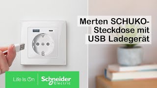 Die neuen USB Steckdosen von Merten  Schneider Electric [upl. by Yelreveb]