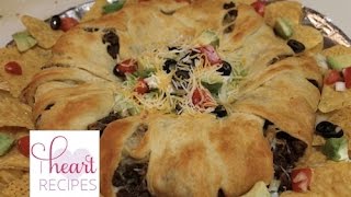 Crescent Roll Taco Ring  I Heart Recipes [upl. by Anivlac735]