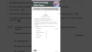 AQA Alevel Psychology 2024 Paper 1 Psychopathology [upl. by Kosel]