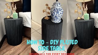 Unbelievable DIY Project Transform Any Room with this Fluted Side Table [upl. by Nerrag]