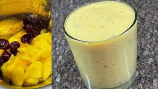 Cherry mango milkshakeMango cherryचेरी मैंगो मिल्कशेकHow to make mango cherry milkshake [upl. by Anilat]