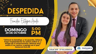 TRANSMISIÓN EN VIVO  CULTO EVANGELÍSTICO Y DESPEDIDA FAMILIA ESTAPER ÁVILA [upl. by Naie]