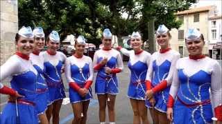 MAJORETTES DU PAYS DOLMES LAVELANET à PRADES 14 JUILLET 2013 [upl. by Burgwell465]