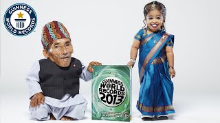 Worlds Smallest Man and Woman Meet For The First Time  Guinness World Records [upl. by Inaffets]