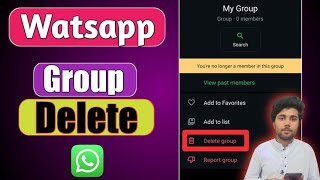 Whatsapp Group Delete Kaise Kare  Whatsapp Se Group Ko Kaise Delete Kare [upl. by Viridissa]