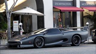 MATTE GREY JAGUAR XJ220S PARKING IN BEVERLY HILLS 1 OF 5 IN THE WORLD [upl. by Thurstan]