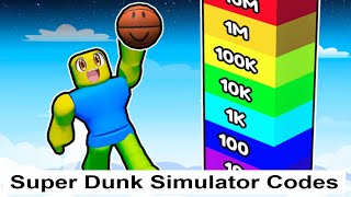 Codes For Super Dunk Simulator Roblox In January 2024 roblox shorts [upl. by Stelle]