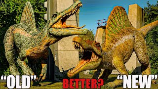 OLD or NEW Spinosaurus Animations  Which are better   Jurassic World Evolution 2 [upl. by Rihana]