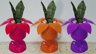 Amazing Diy Flower Pot Made With Plastic Bottles Gardening Tips and Ideas [upl. by Ahsemot]