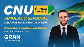 Concurso Nacional Unificado  Simulado Semanal Elementos estruturais do Estado [upl. by Gladdie]