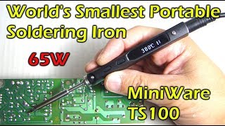 Worlds Smallest Programmable 65W Soldering Iron  Miniware TS100  GB [upl. by Maeve794]