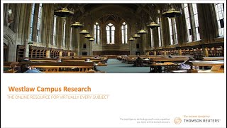 Campus Research on Westlaw [upl. by Anniram]