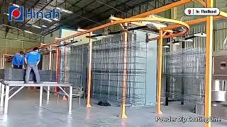 Dip Powder Coating Line for fence with Fluidized Bed dipcoatingline [upl. by Bernarr15]