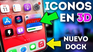 💙TRUCO Pantalla de inicio en 3D Tarjetas Nuevo Dock 💥 Más personalización en tu iPhone [upl. by Nerraf214]