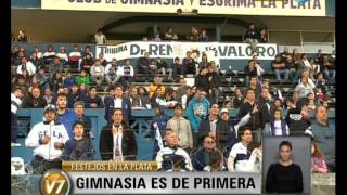 Visión 7 Gimnasia es de Primera y festeja en La Plata [upl. by Nylarat]