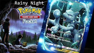 ASMR⛈️ Pokemon TCG Pocket Gameplay on a Rainy Night  Thunderstorm Sounds Whispering Soft Spoken [upl. by Eemaj]