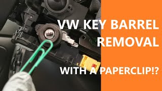 VW key barrel removal with the key stuck [upl. by Der240]