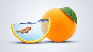 Photo Manipulation in Photoshop  Orange and Fish [upl. by Ardnahsal834]