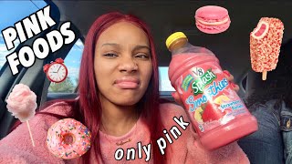 I ONLY ATE PINK FOOD FOR 24 HOURS CHALLENGE at my public school 🤮  African Mall Giveaway [upl. by Ecirtel307]