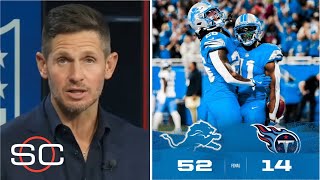 ESPN reacts to Detroit Lions dominant Tennessee Titans 5214 for 5th straight win Jared Goff 3 TDs [upl. by Ayekal]