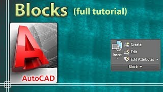 Autocad 2019  Blocks complete tutorial  attribute definitions [upl. by Morgana]