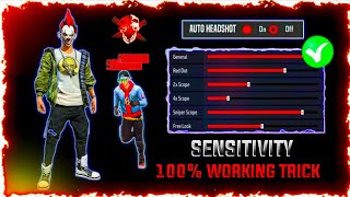 All Gun Headshot Sensitivity Setting After New OB47 Update  Free Fire Max Auto Headshot Sensitivity [upl. by Lobel35]