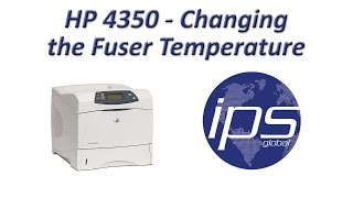 HP 4350  Changing the Fuser Temperature incl 4200 4250 4300 [upl. by Nnasus731]