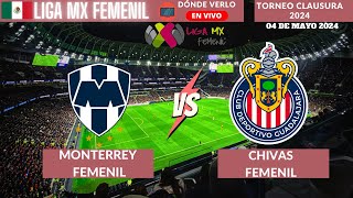 ⚽️Monterrey vs Chivas⚽️Donde Verlo EN VIVO🇲🇽LIGA MX FEMENIL 2024Jornada 17 [upl. by Nauaj]