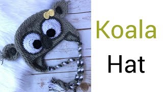 Crochet Baby Hat – Koala Hat Pattern [upl. by Ilenay]