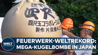 MEGAFEUERWERK IN JAPAN Größter Feuerwerkskörper der Welt gezündet [upl. by Roz]