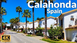 Walking Tour of Sitio de Calahonda Mijas Spain in March 2023 4K Ultra HD 60fps [upl. by Lynsey]