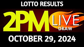 Lotto Result Today 200 pm draw October 29 2024 Tuesday PCSO LIVE [upl. by Merrick229]