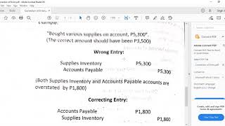 Adjusting Entries Part 62Correction of Errors [upl. by Shepherd]