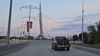 Winnipeg Manitoba Canada  Downtown to St Boniface area [upl. by Wesley961]