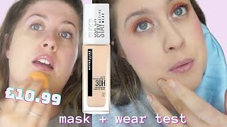 NEW MAYBELLINE SUPERSTAY ACTIVE WEAR 30H FOUNDATION REVIEW  WEAR TEST [upl. by Paco]