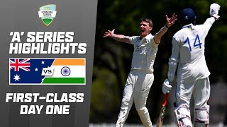 Australia A v India A  Firstclass match one  Day 1 [upl. by Anitnatsnok]