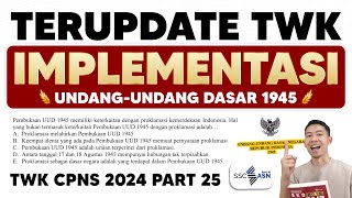 SOAL CPNS 2024 TWK IMPLEMENTASI UUD 1945 [upl. by Cosimo]