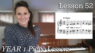 Free Beginner Piano Lesson  52  D Major Pentascale  Year 1 44 [upl. by Jeanelle61]