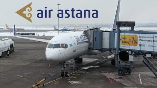 AIR ASTANA BOEING 757200 ECONOMY  Nursultan  Almaty [upl. by Wightman]