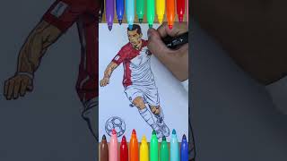 Cristiano Ronaldo da Colorare  Tutorial colori  Disegni da colorare Calcio [upl. by Isa]