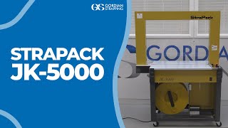 StraPack JK5000 Automatic Strapping Machine  Gordian Strapping [upl. by Annaerdna]