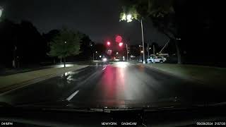 straight on left turn only then runs stop sign  U turn to get parking space  Viofo A139 Pro 4K [upl. by Enilrad531]