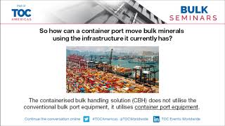 “The Challenges in Converting Container Ports into Bulk Ports” [upl. by Aleksandr]