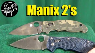 Spyderco Manix 2 Lightweight VS Manix 2 G10 [upl. by Eleonora21]