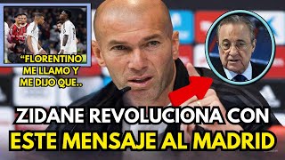 🚨 ¡ZIDANE REVELA LLAMADA URGENTE DE FLORENTINO PÉREZ ¿REGRESARÁ AL REAL MADRID [upl. by Karel]